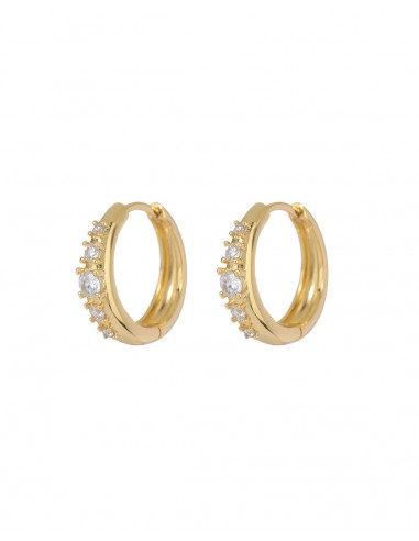 Stone Geneva Hoops- Gold la livraison gratuite