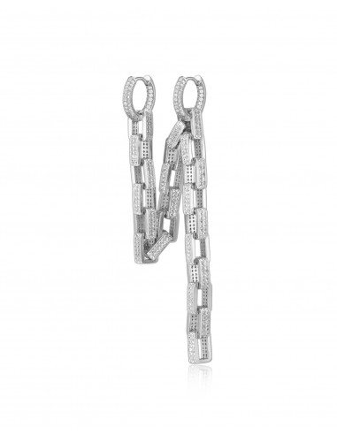 Jagger Chain Double Hoops- Silver 50-70% off 