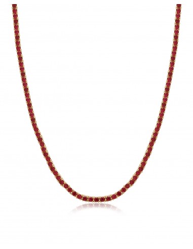 Mini Ballier Necklace- Ruby Red- Gold suggérées chez