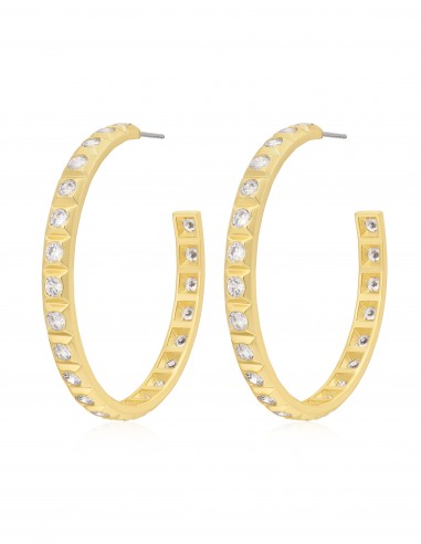 XL Pyramid Stud Hoops- Gold Amélioration de cerveau avec