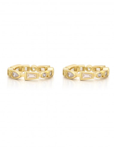 Bezel Stone Ring Set- Gold Les magasins à Paris et en Île-de-France