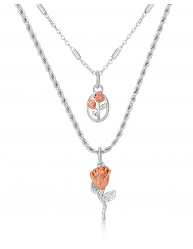 Rosa Double Charm Necklace- Silver Toutes les collections ici