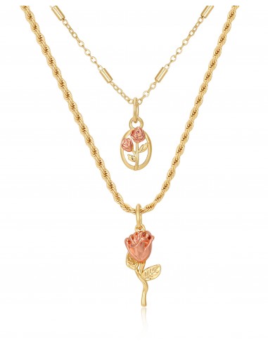 Rosa Double Charm Necklace- Gold Vous souhaitez 