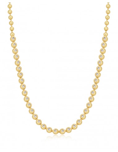 Pave Ball Chain Necklace- Gold commande en ligne