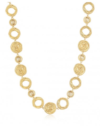 Rosette Coil Link Necklace- Gold Vous souhaitez 