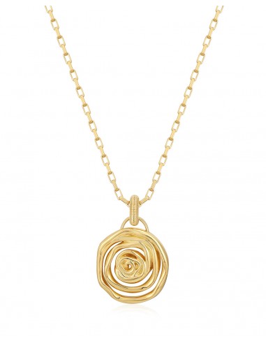 Rosette Coil Pendant Necklace- Gold le des métaux précieux