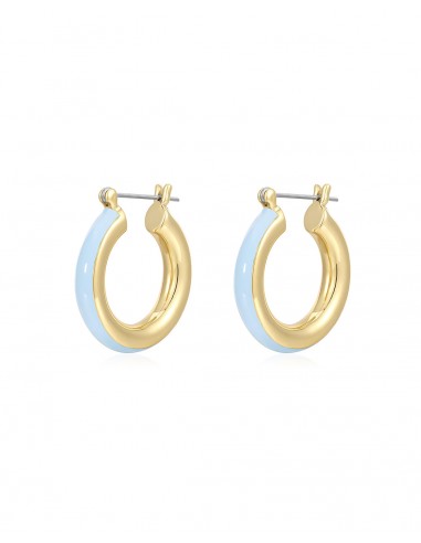 Stripe Baby Amalfi Hoops- Baby Blue- Gold Venez acheter