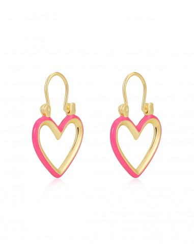 Mini Heartbreaker Hoops- Hot Pink- Gold acheter