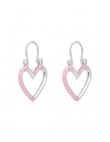 Mini Heartbreaker Hoops- Baby Pink- Silver Livraison rapide