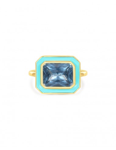 Bezel Statement Ring- Turquoise- Gold Venez découvrir notre 