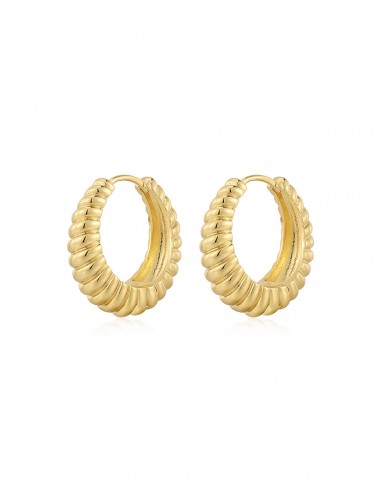 Ridged Marbella Hoops- Gold À commander