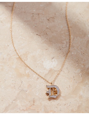 Pave Initial Necklace— Old English store