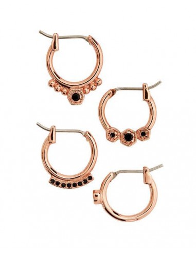 Full Bloom Hoop Earring Set- Rose Gold prix