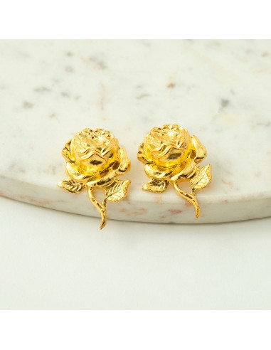 Rose Flower Metal Stud Earrings prix