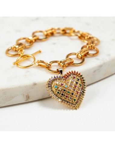 Amore Gold Plated Bracelet with Heart Charm ou a consommer sur place