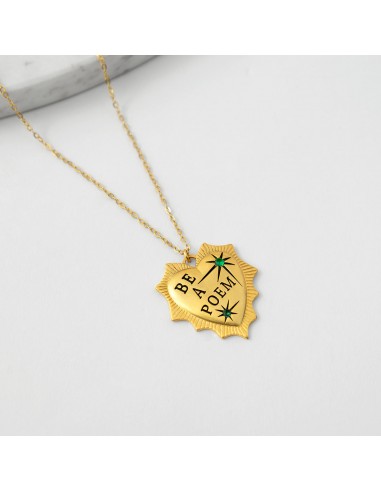 Be a Poem Green Pendant Necklace le concept de la Pate a emporter 