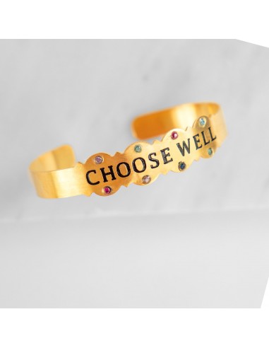 Choose Well Affirmation Cuff Bracelet paiement sécurisé