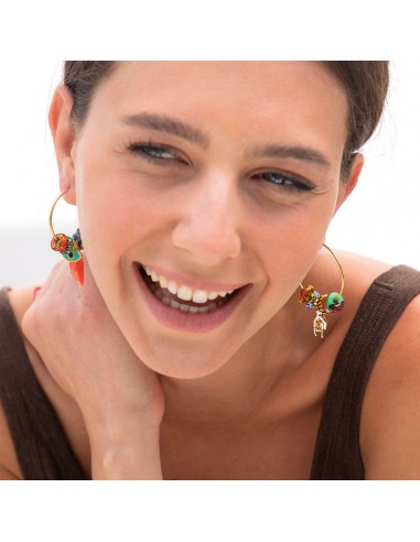 Aylin Hoop Earrings with Beads 50-70% off 