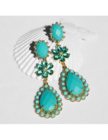 Mina Turquoise Dangle Earrings suggérées chez