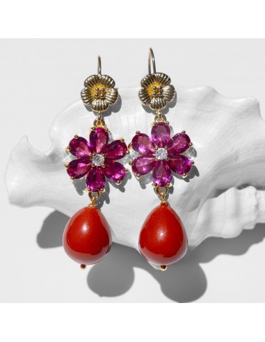 Aurora Coral Dangle Earrings de la marque