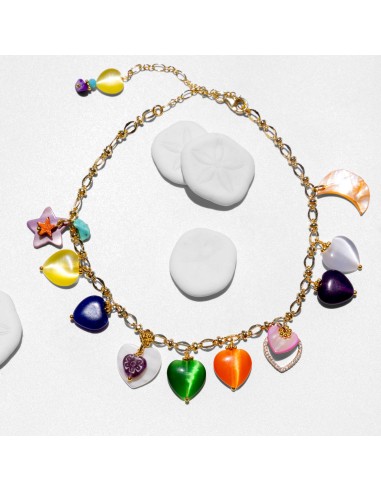 Verano Short Necklace with Hearts de l' environnement