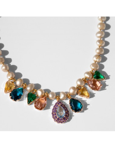 Albia Necklace with Crystals and Pearls outlet