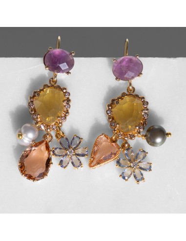 Albia Earrings with Crystals and Pearls vous aussi creer 