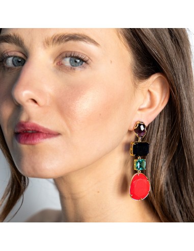 Ginevra Red Earrings pas chere