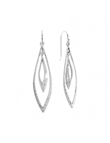 Hollow Rectangle Drop Earrings E10802 rembourrage situé sous