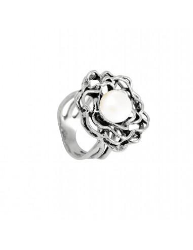 Flowery Pearl Ring R11021 la colonne vertébrale