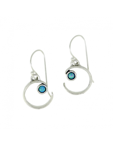 Opal Half circle Dangle Earrings E12020 à prix réduit toute l'année