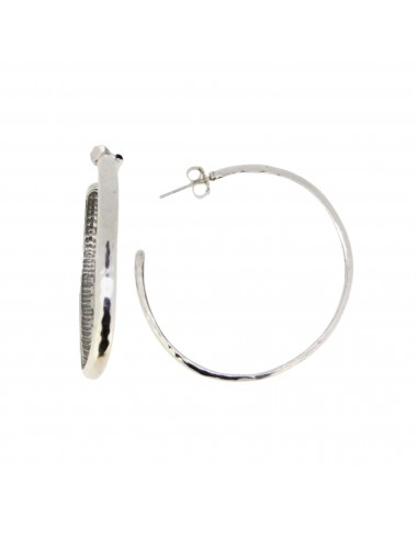 Big Hammered Hoop Earrings E10709 les ctes