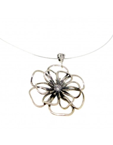 Sunflower Framed Necklace with CZ ?????? français