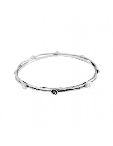 Spiral Pearl Bangle Bracelet la chaussure