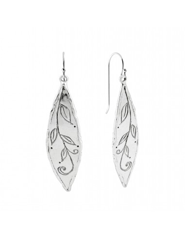 Organic Patterned Leaf Dangle Earrings outlet