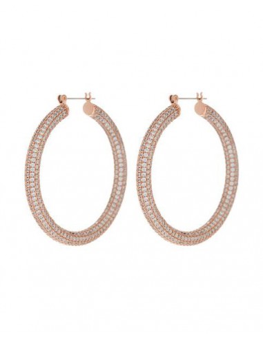 Pave Amalfi Hoops- Rose Gold store