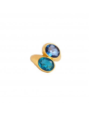 Santorini Ring Topaz Quartz & Sapphire Quartz Vous souhaitez 