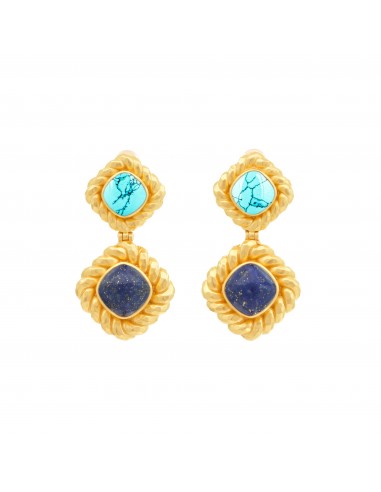 Carlotta Earrings Turquoise & Lapis Vous souhaitez 