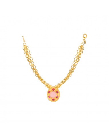 Vivienne Necklace Pink Coral & Pink Crystal de l' environnement