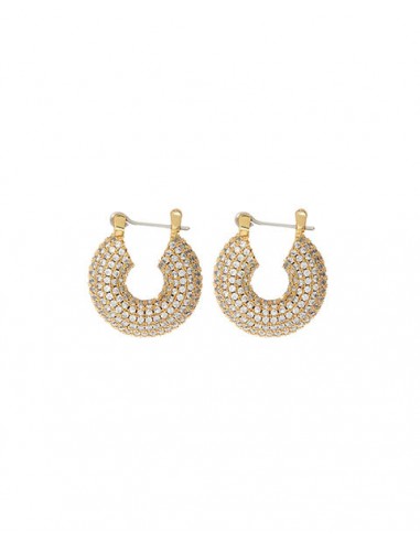 Pave Mini Donut Hoops- Gold Découvrez la collection