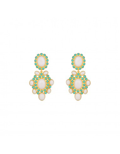 Isola Earrings White & Turquoise Toutes les collections ici