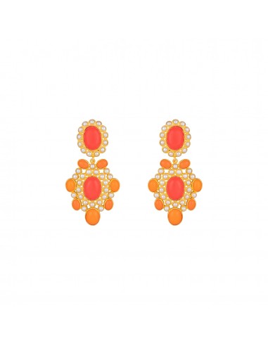 Isola Earrings Orange & Red Coral & Pearls online