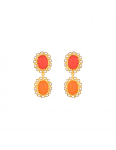 Ada Earrings Red & Orange Coral solde