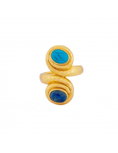 Leela Ring Lapis & Blue Turquoise en linge