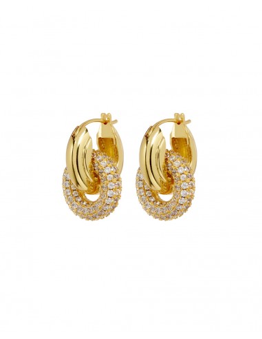 Pave Interlock Hoops- Gold (Ships Mid December) Pour