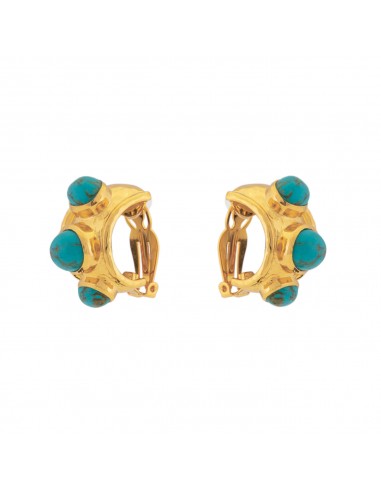 Nova Earrings Golden Turquoise à prix réduit toute l'année