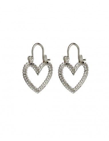 Pave Mini Heartbreaker Hoops- Silver acheter en ligne