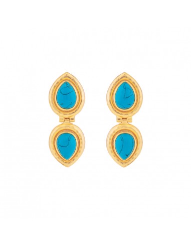 Paula Earrings Blue Turquoise les ligaments