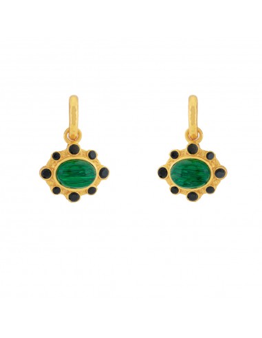 Laia Earrings Malachite & Black Onyx Les magasins à Paris