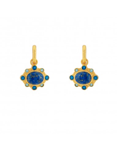 Laia Earrings Lapis & Blue Quartz Par le système avancé 